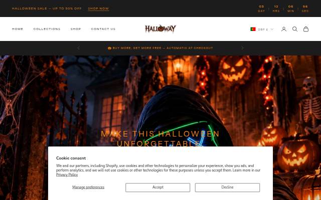 HALLOWAY storefront