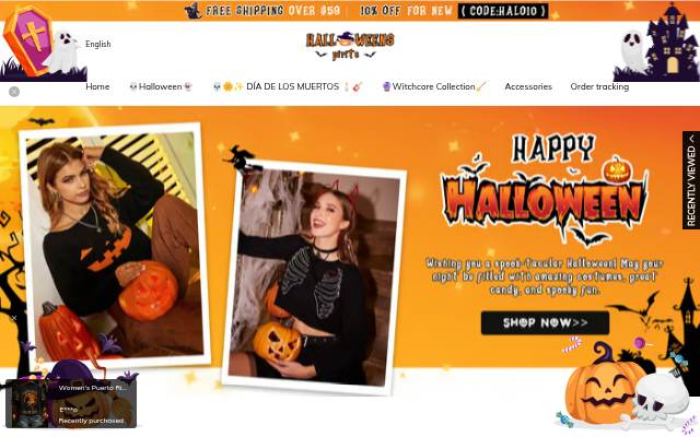 Halloweenspirits storefront