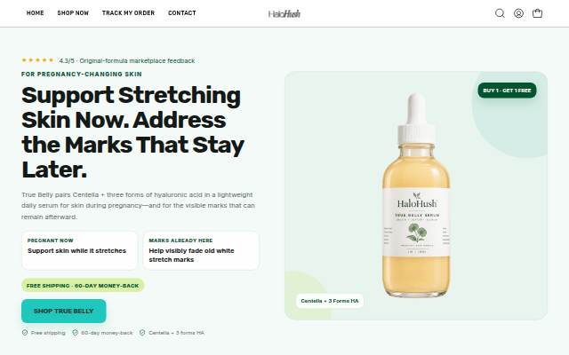 HaloHush storefront