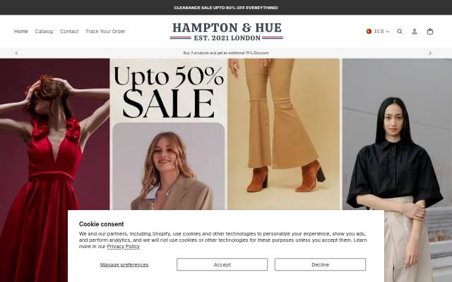 Startseite von Hampton&amp;Hue