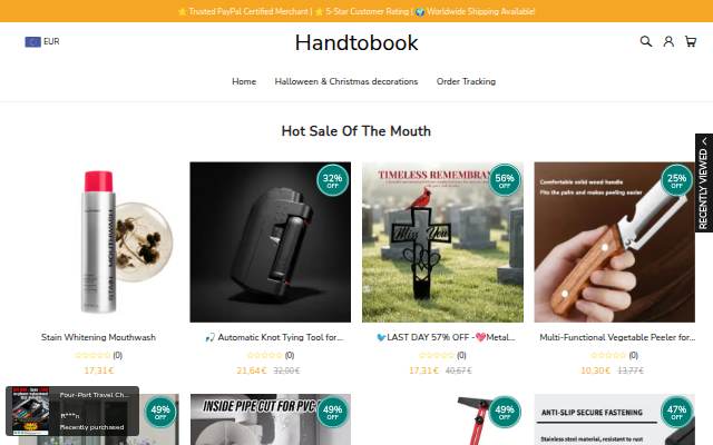 Handtobook storefront