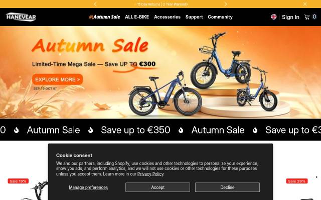 Montra da HANEVEAR-EBIKE