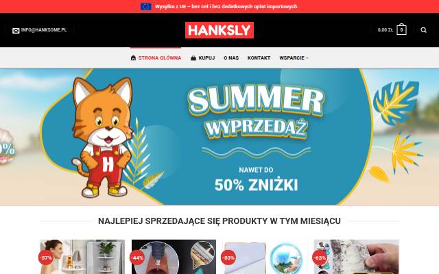 Hanksly.pl storefront