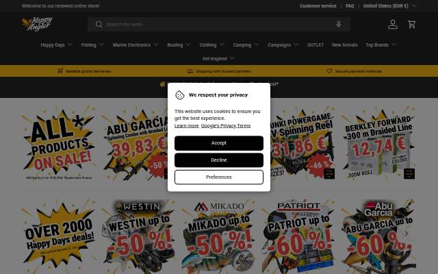 Happy Angler storefront