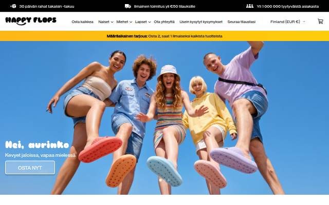 HappyFlops Suomi storefront