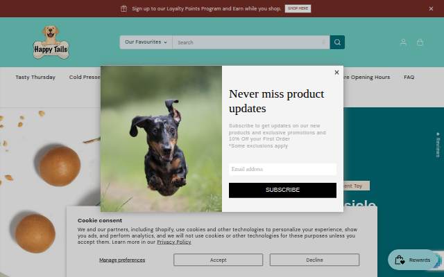 Happy Tails storefront