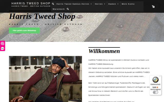 Startseite von Harris Tweed Shop – Harris Tweed – British outdoor