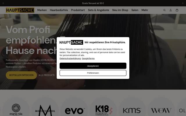 Escaparate de HauptSacheShop