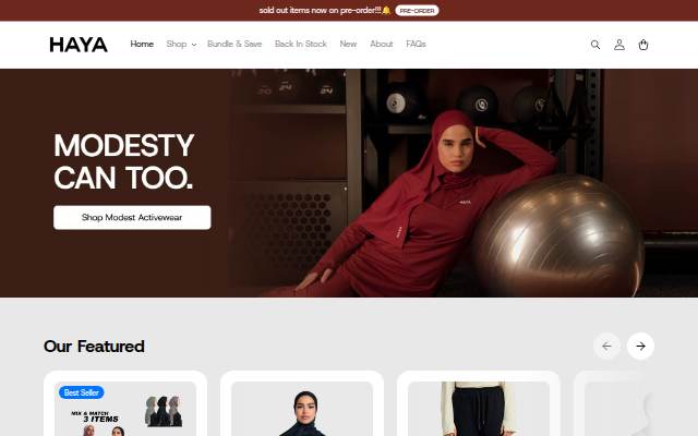 HAYA storefront