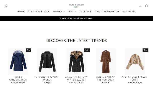 Hazel &amp; Orlaith storefront