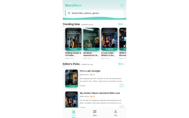 Startseite von StoryWave