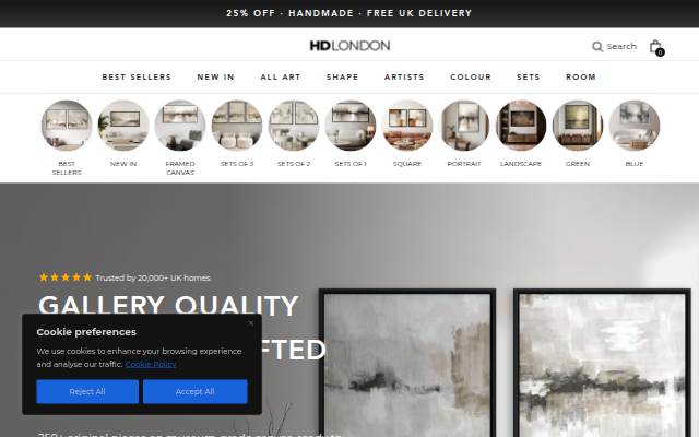 HD London Art storefront
