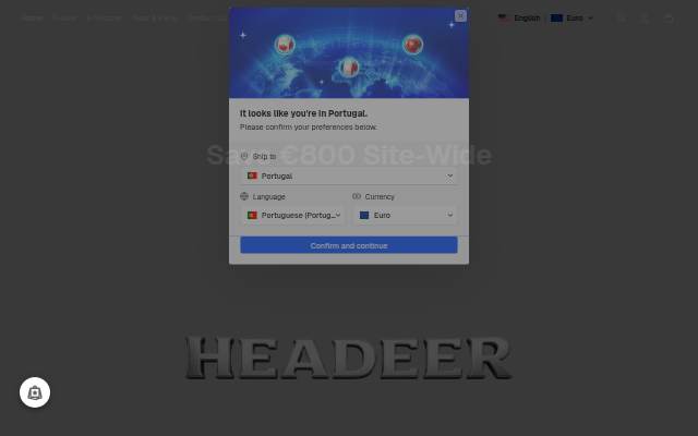 Headeer storefront