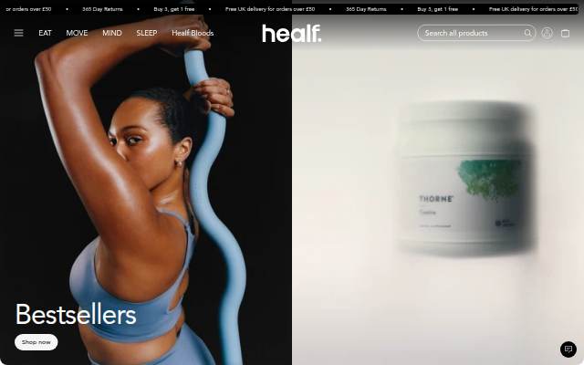 Healf storefront