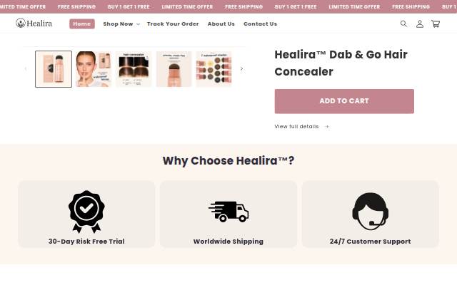 Healira™ storefront