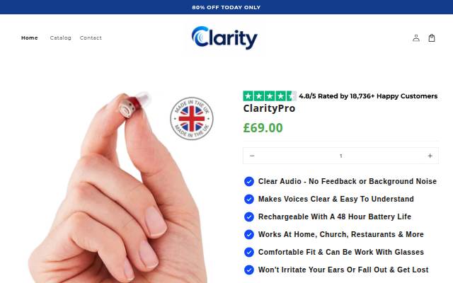 Startseite von HearClarity