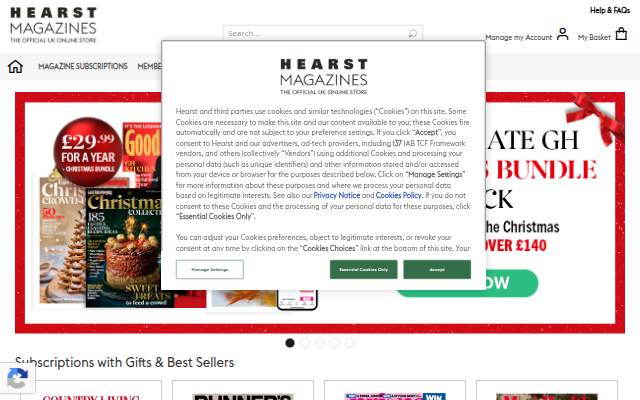 Hearst Magazines Subscriptions storefront