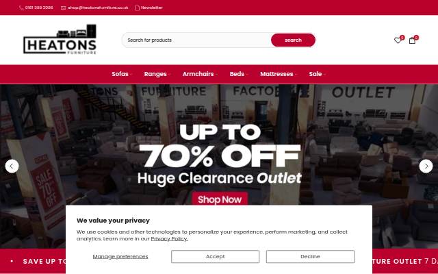 Heatons Furniture Outlet storefront