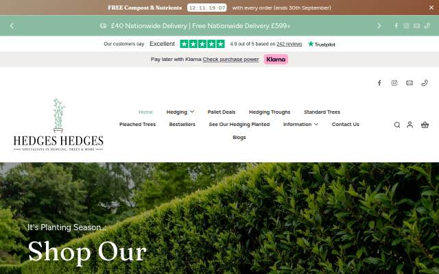 Hedges Hedges storefront
