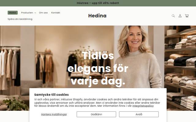 Hedina storefront