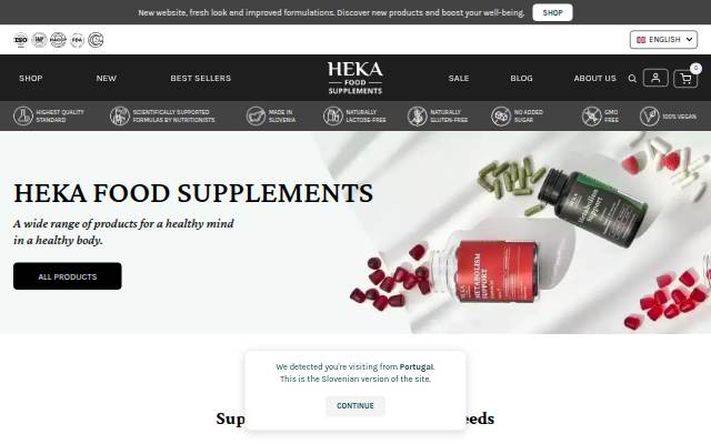 Heka Food Supplements storefront