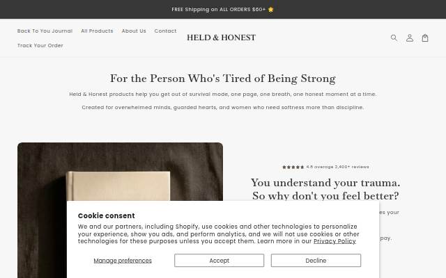 Held &amp; Honest storefront