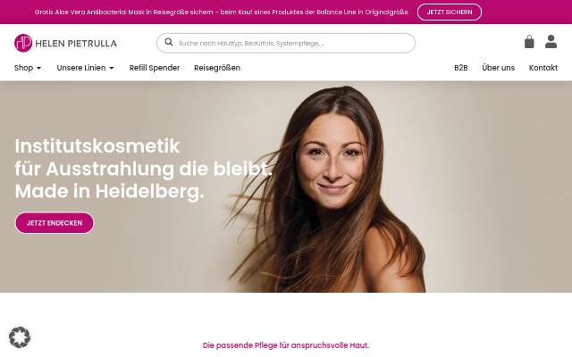 Startseite von Helen Pietrulla Kosmetik