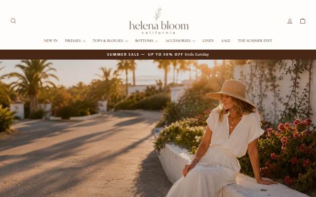 Helena Bloom storefront