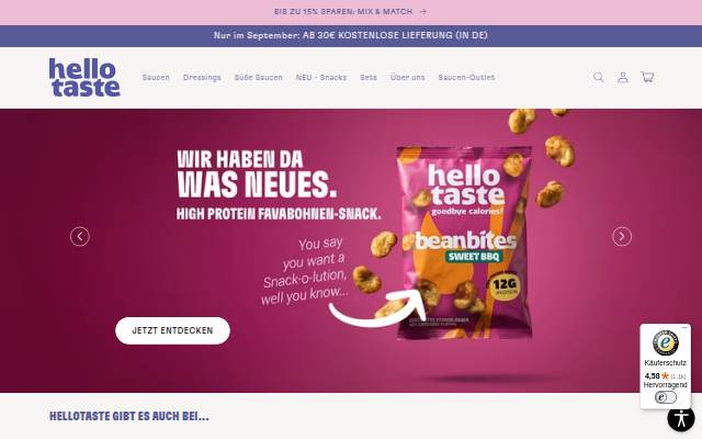 hellotaste storefront