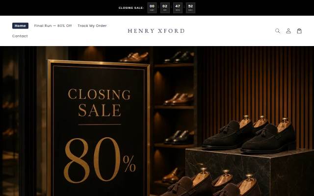 HenryXford storefront