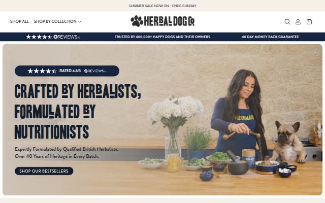 Vitrine de Herbal Dog