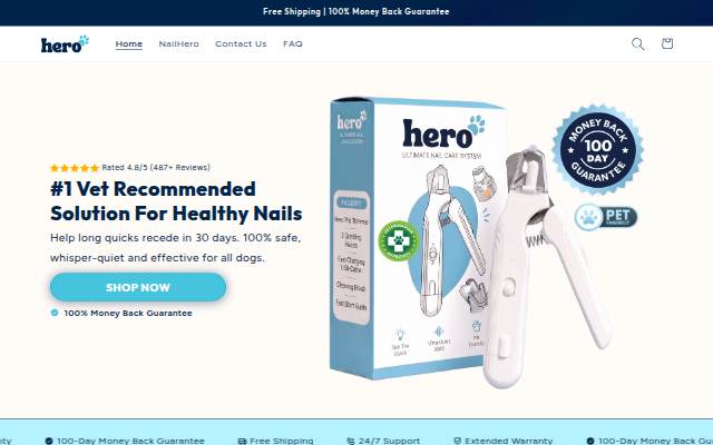 Hero Pet storefront