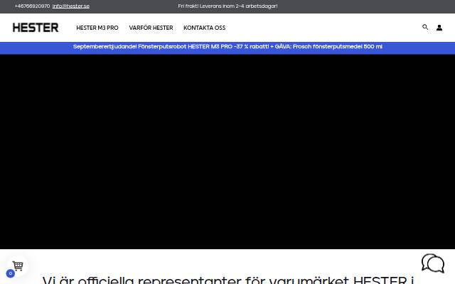 HESTER F&ouml;nsterputsrobot – HESTER M2 storefront