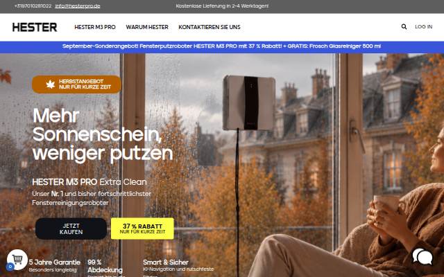 Hester Fensterputzroboter Deutschland – Hester M2 storefront