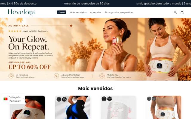Hevelora storefront