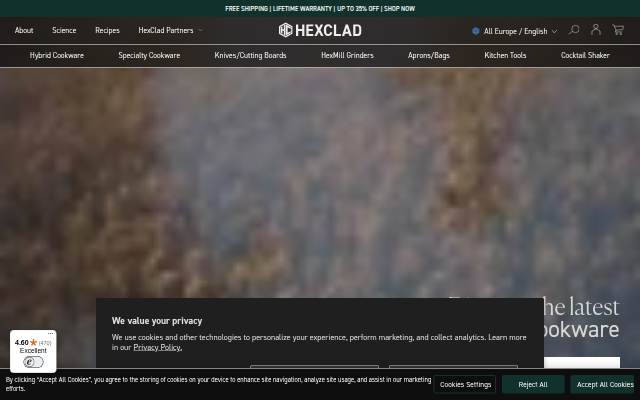 HexClad Cookware EU storefront