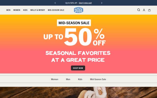 HeyDude storefront