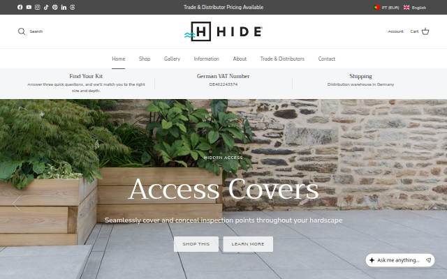 HIDE Access &amp; Skimmer Covers storefront