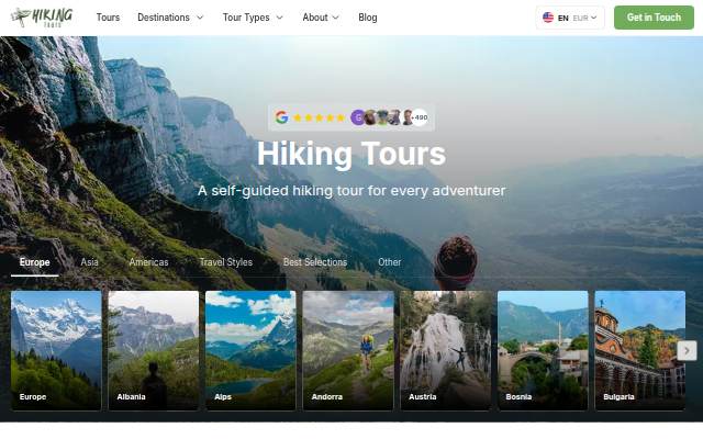 Hiking Tours storefront