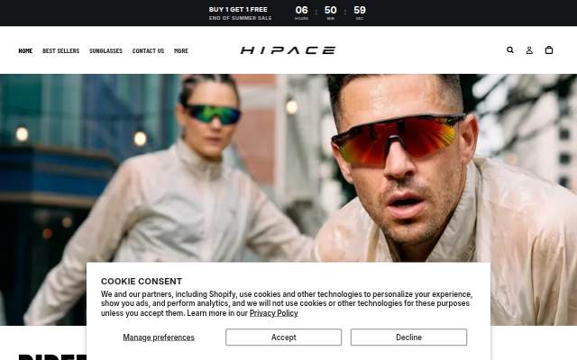 Hipace Sports storefront