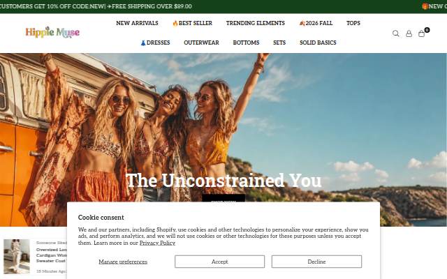 Hippiemuse storefront