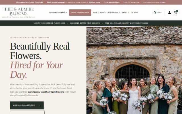Hire and Admire Blooms – Borrow The Blooms, Keep The Memories storefront