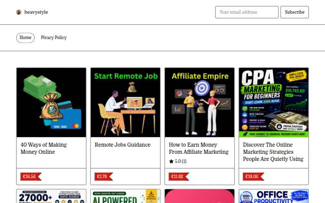 Gumroad storefront