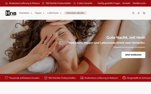 Hn8 Schlafsysteme storefront