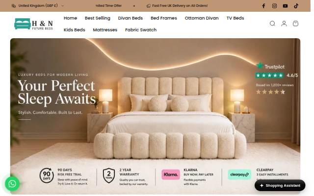 HN Future Beds storefront