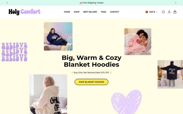 Holy Comfort storefront