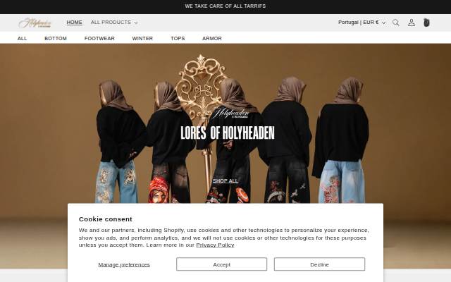 Vitrine de HOLYHEADEN INTERNATIONAL
