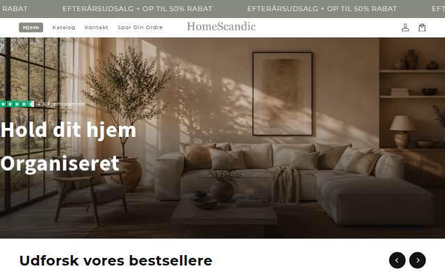 Startseite von HomeScandic.dk