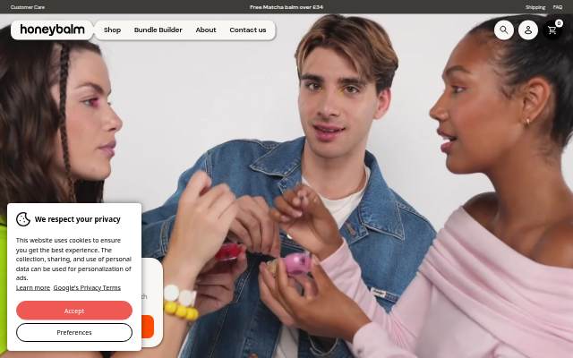 Honeybalm UK storefront