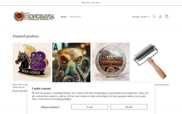 honoravia storefront